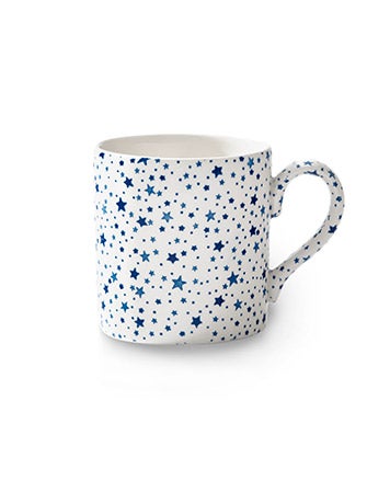 Navy plate with white star pattern