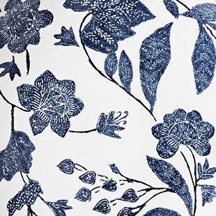 Delicate navy & white floral pattern