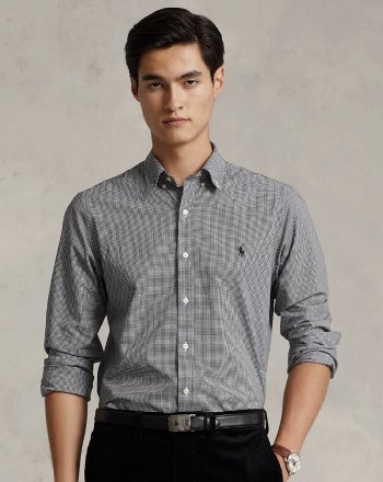 Men s Black Big Tall Button Down Shirts Ralph Lauren