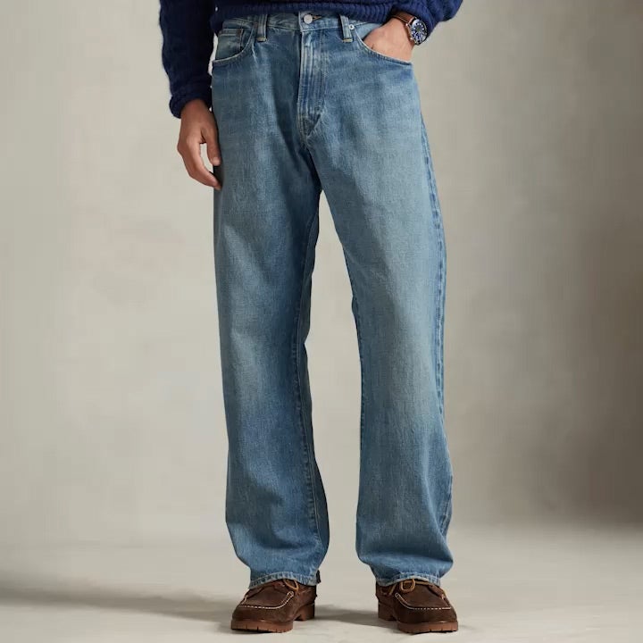デニム・ジーパン Ralph Lauren FW25 STRAIGHT DENIM BROKEN (211971223 001) POLO RALPH LAUREN DENIM AND & SUPPLY STRAIGHT PATCHWORK