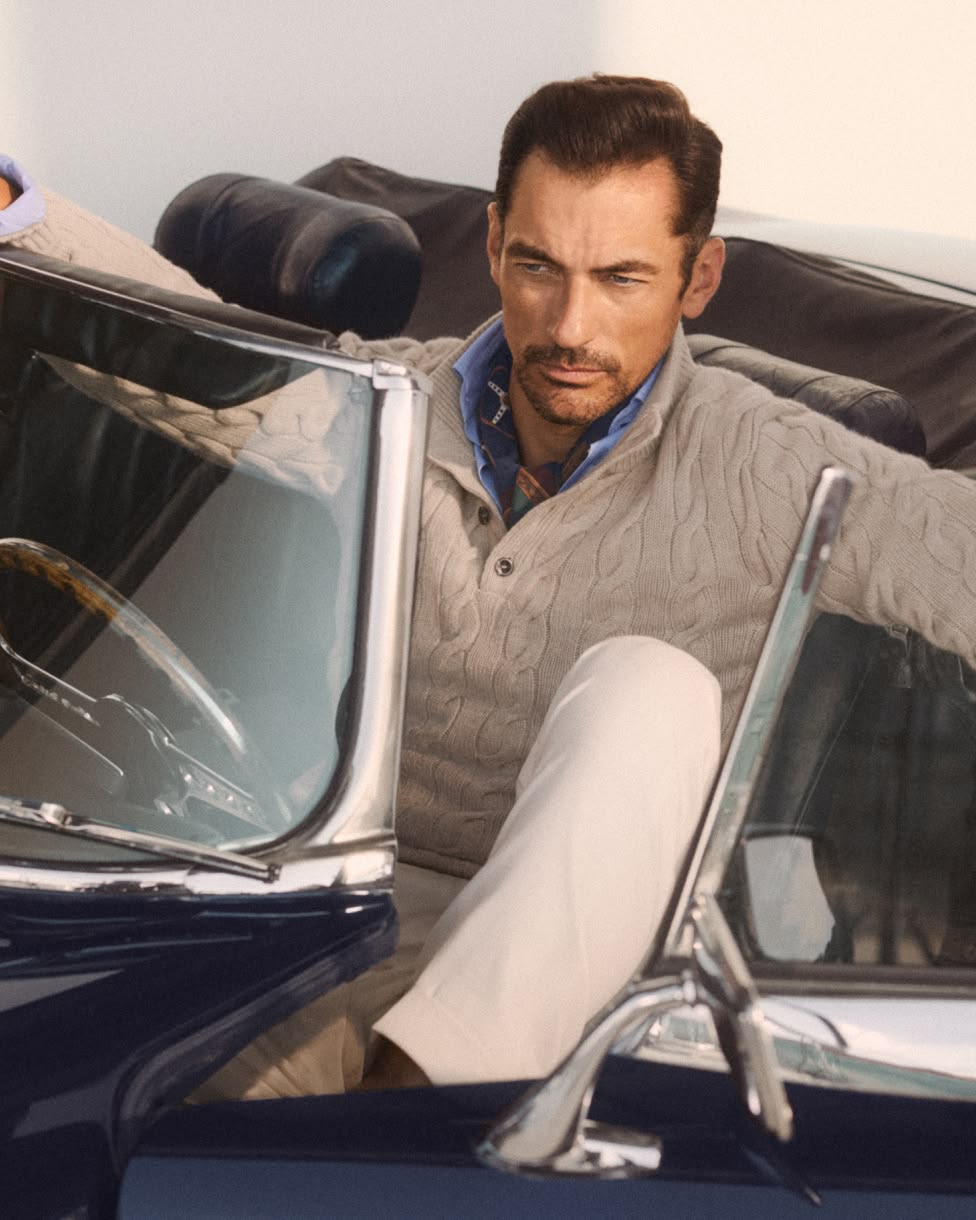 Cable-Knit Cashmere Mockneck Sweater