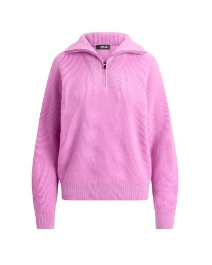 Washable Cashmere Half-Zip Sweater
