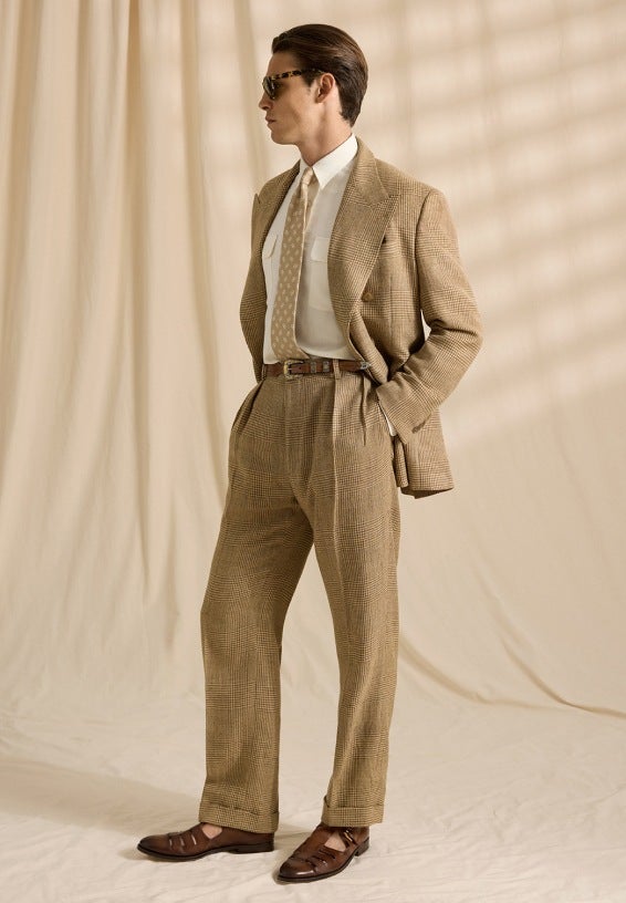 A look from Ralph Lauren’s Spring 2026 Milan presentation shown on model.