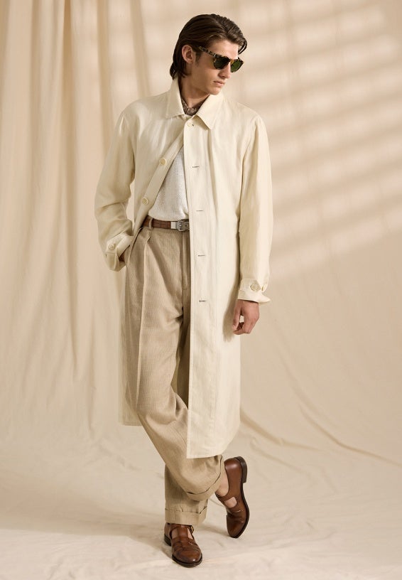 A look from Ralph Lauren’s Spring 2026 Milan presentation shown on model.