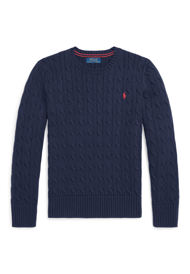 Cable-Knit Cotton Sweater