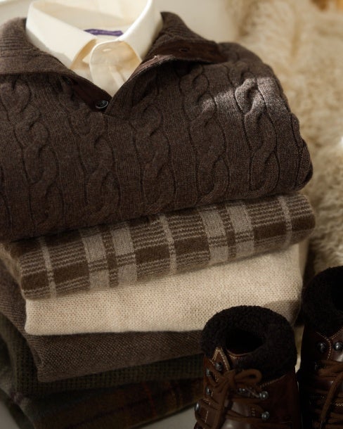 Cable-Knit Cashmere Mockneck Sweater