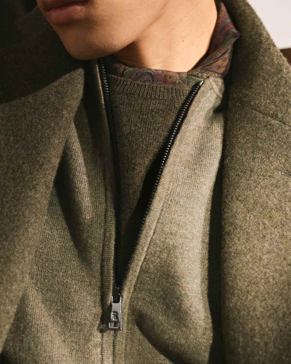 Cashmere Full-Zip Sweater