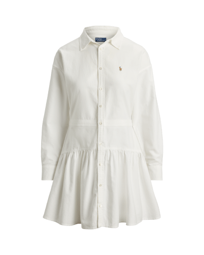 Cotton Oxford Paneled Shirtdress