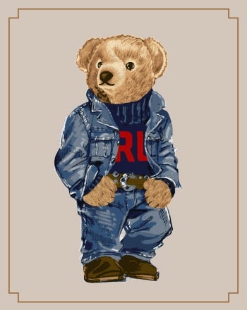 Denim Polo Bear