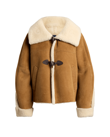 Shearling Toggle Swing Jacket