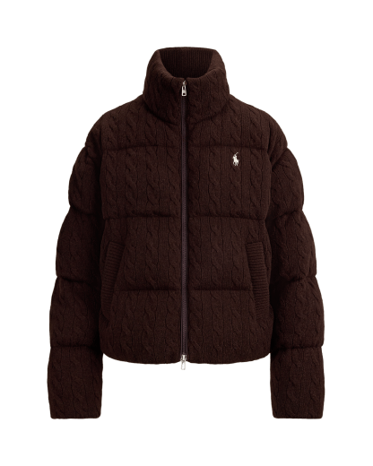 Cable Wool-Cashmere Puffer Jacket
